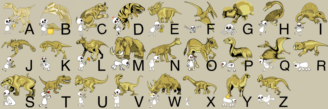 drawings of extinct animals